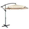 Parasol ogrodowy duży składany z wysięgnikiem 290cm beżowy