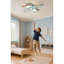 Lampa LED sufitowa plafon do pokoju dziecięcego ściemniana LUMELA + pilot samolot