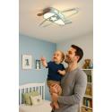Lampa LED sufitowa plafon do pokoju dziecięcego ściemniana LUMELA + pilot samolot