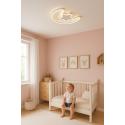 Lampa LED sufitowa plafon do pokoju dziecięcego ściemniana LUMELA + pilot księżyc biała