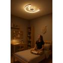 Lampa LED sufitowa plafon do pokoju dziecięcego ściemniana LUMELA + pilot księżyc biała
