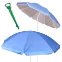 Parasol ogrodowy plażowy regulowany łamany składany UV 150cm niebieski