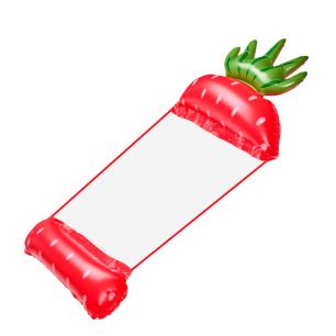 Materac dmuchany plażowy hamak wodny leżak fotel krzesło do pływania basenu truskawka