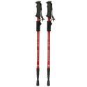 Kijki kije trekkingowe do nordic walking składane 2 sztuki czerwone