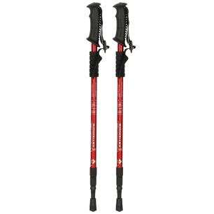 Kijki kije trekkingowe do nordic walking składane 2 sztuki czerwone
