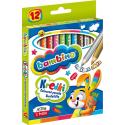Kredki w oprawie drewnianej 12 kolorów Bambino  G2