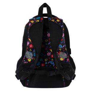 Plecak szkolny 4-komorowy Stitch Black Aloha St.Majewski  G2