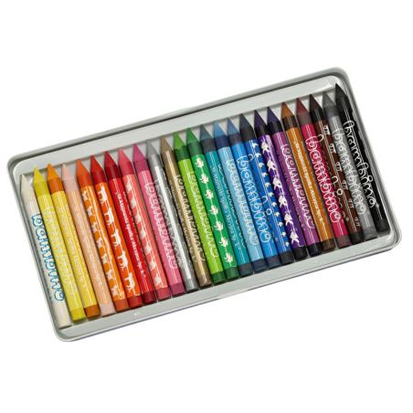 Kredki Bambino 24 Kolory + Temperówka  Metalowe Pudełko G2