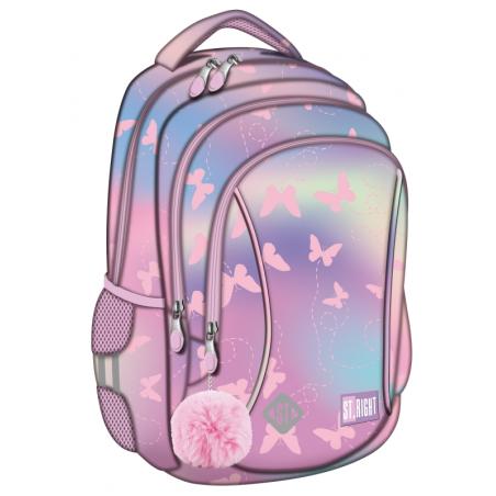 Plecak Szkolny 3-Komorowy Pink Butterflies St.Right  G2