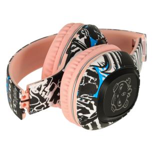 Słuchawki bezprzewodowe nauszne Bluetooth Gaming Sport różowe