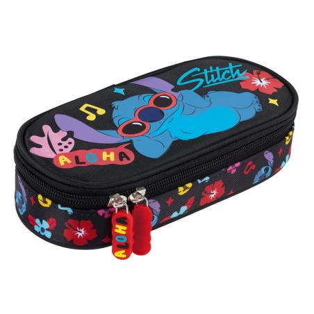 Piórnik Saszetka z Klapką Stitch Black Aloha  G2