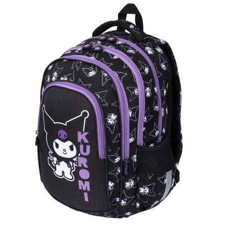 Plecak szkolny 4-komorowy Kuromi Black St.Majewski G2