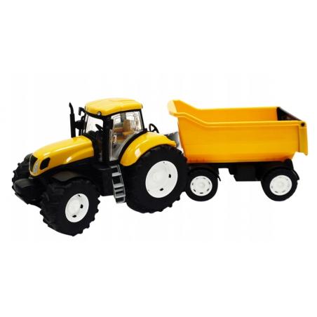 Duży traktor z wywrotką Żółty Adriatic