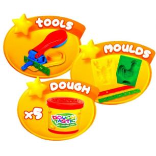 Zwierzaki masa plastyczna zestaw ciastolina DOUGH TASTIC