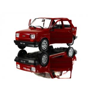 WELLY MALUCH FIAT 126P 1:21 SAMOCHÓD KOLEKCJONERSKI bordowy
