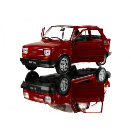 WELLY MALUCH FIAT 126P 1:21 SAMOCHÓD KOLEKCJONERSKI bordowy