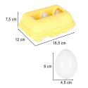 Układanka edukacyjna sorter dopasuj kształty jajka montessori owoce warzywa 6szt