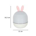 Lampka nocna projektor gwiazd LED USB obrotowy 6 motywów pilot królik