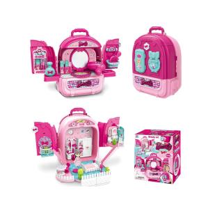 Domek Dla Lalek Toaletka W Walizce Plecak Zestaw 3w1 + Akcesoria