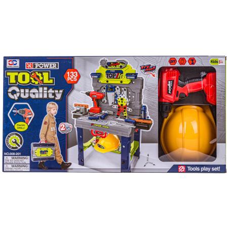 Zestaw Majsterkowicza Mechanika Warsztat Stolarski Walizka Stolik Wkrętarka Narzędzia