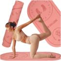 Mata do ćwiczeń jogi wygładzająca 127 x 63 x 0,6 cm różowa