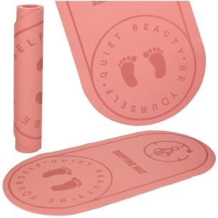 Mata do ćwiczeń jogi wygładzająca 127 x 63 x 0,6 cm różowa