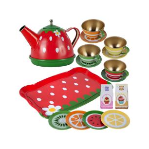 Zestaw Kawowy, do Parzenia Herbaty Kawy Czajnik Filiżanki + Akcesoria 17 el.