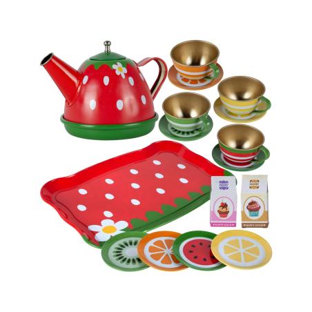 Zestaw Kawowy, do Parzenia Herbaty Kawy Czajnik Filiżanki + Akcesoria 17 el.