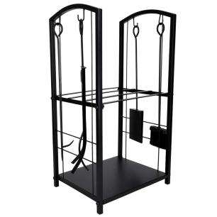 Stojak na drewno kominkowe regał metalowy akcesoria do kominka