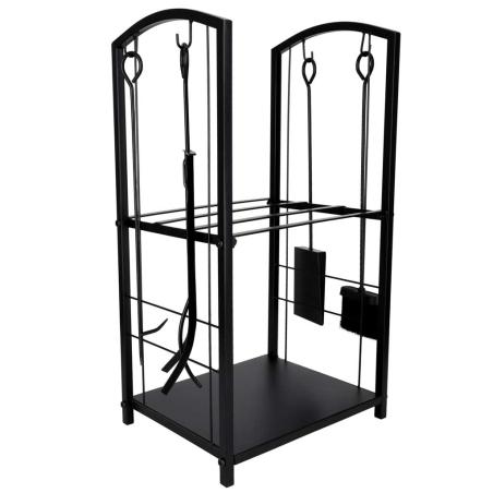 Stojak na drewno kominkowe regał metalowy akcesoria do kominka