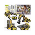 Klocki Konstrukcyjne 176 El. Zestaw do składania MASZYNY BUDOWALNE 4w1 RC Koparka Czołg Wózek Widłowy