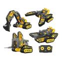 Klocki Konstrukcyjne 176 El. Zestaw do składania MASZYNY BUDOWALNE 4w1 RC Koparka Czołg Wózek Widłowy