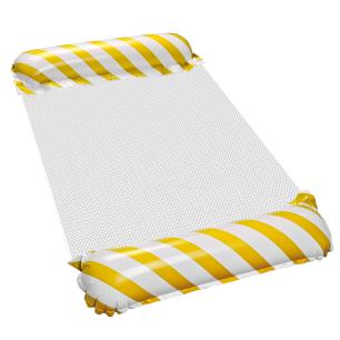 Materac dmuchany plażowy hamak wodny leżak fotel krzesło do pływania basenu żółty