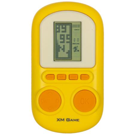 Gra elektroniczna zręcznościowa mini konsola przenośna kieszonkowa żółty