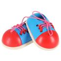 Buty drewniane do nauki sznurowania wiązania sznurowadeł 2 sztuki