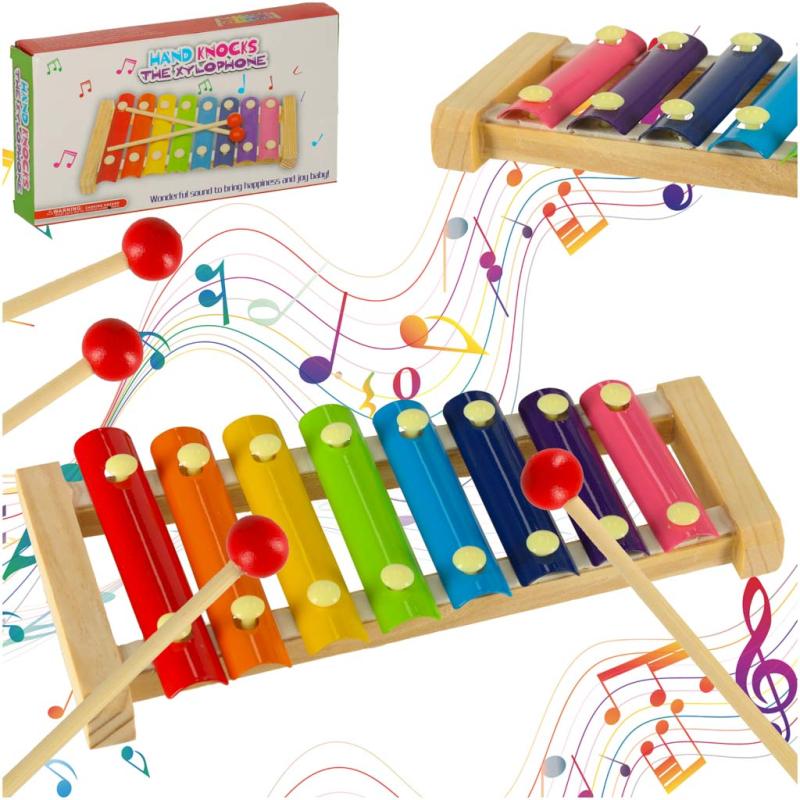 Cymbałki drewniane kolorowe edukacyjne Cymbałki drewniane kolorowe edukacyjne