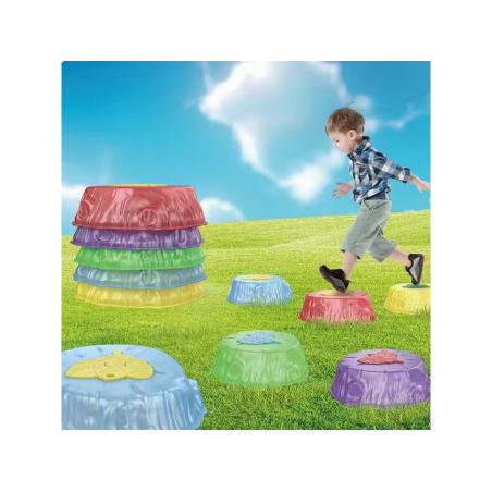 Ścieżka Sensoryczna Dla Dzieci ŚWIECĄCE KAMIENIE BALANSUJĄCE 8 Szt Trening Równowagi