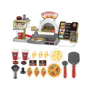 Zestaw do Pieczenia Pizzy Edukacyjna Zabawka Sklep Pizzeria Pizza Ekspres Do Kawy Kasa Fiskalna
