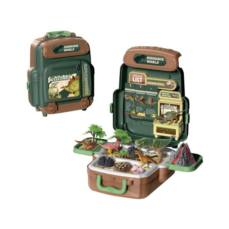 Duży Zestaw Dinozaurów W Plecaku Figurki W Walizce DINOZAURY Wulkan Akcesoria 30 El. Duży Zestaw Dinozaurów W Plecaku Figurki W Walizce DINOZAURY Wulkan Akcesoria 30 El.