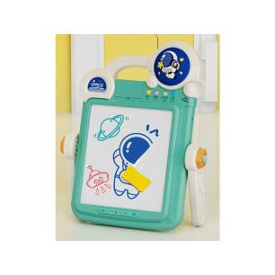 Wielofunkcyjna Dwustronna Tablica 2w1 Zmazywalna Klocki Układanka Edukacyjna NIEBIESKA