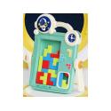 Wielofunkcyjna Dwustronna Tablica 2w1 Zmazywalna Klocki Układanka Edukacyjna NIEBIESKA