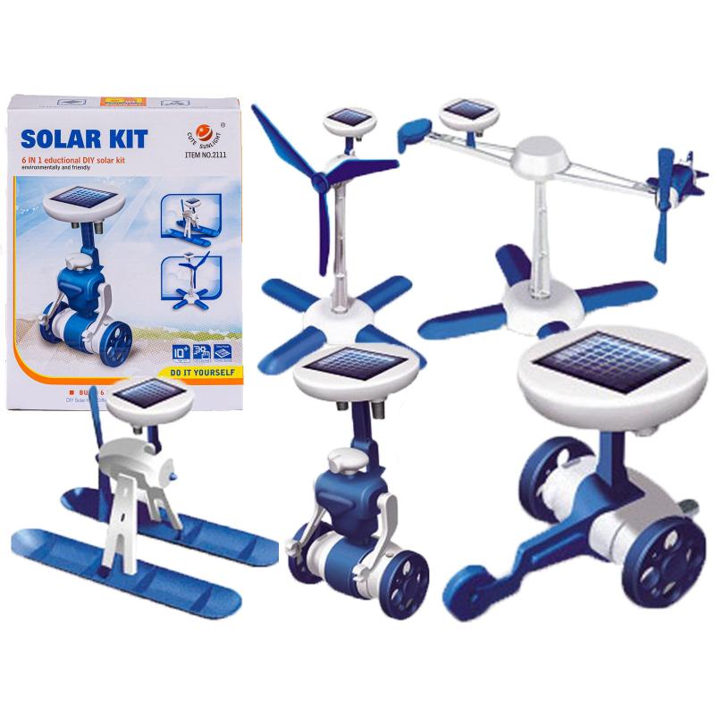 Roboty solarne 6w1 - Solar Kit - wiatrak, helikopter, auto, robot Roboty solarne 6w1 - Solar Kit - wiatrak, helikopter, auto, robot