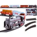 Kolejka rail king Parowóz + 3 Wagony