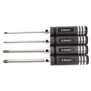 Zestaw czterech śrubokrętów krzyżakowych