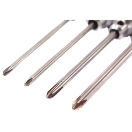 Zestaw czterech śrubokrętów krzyżakowych