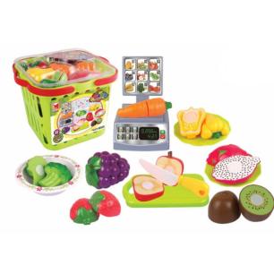 Koszyk Sklepowy, Waga, Warzywa, Owoce + Akcesoria