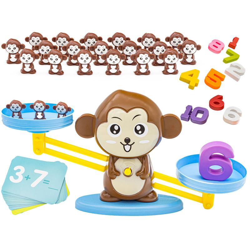 Gra Nauka Liczenia - Równoważnia Waga Szalkowa Małpka - Monkey Balance Gra Nauka Liczenia - Równoważnia Waga Szalkowa Małpka - Monkey Balance