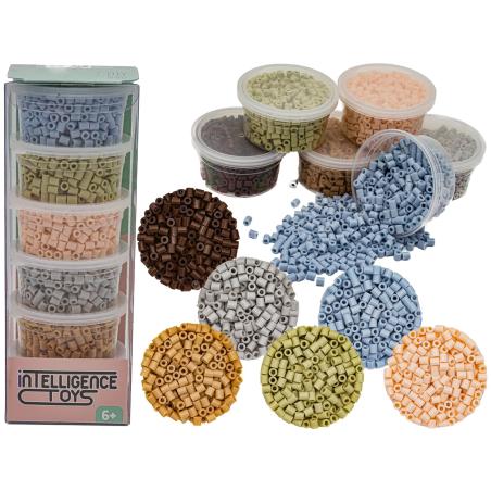 Koraliki Do Prasowania 3000szt, Prasowanki, Do Prasowanek, 6 Kolorów, Zapas - PASTELOWE SZAROŚCI I BEŻE