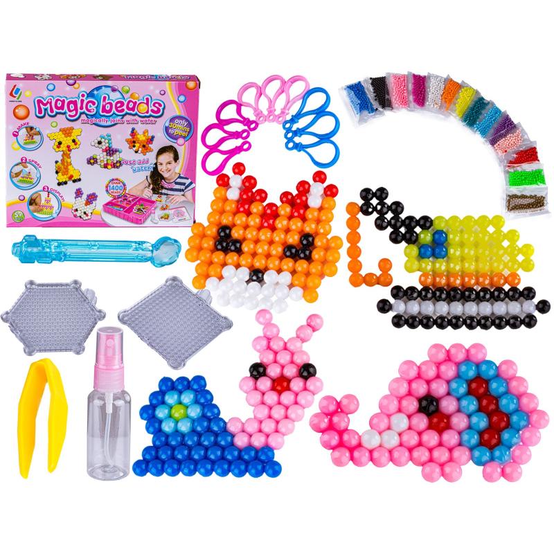 Koraliki Wodne Zestaw 1400 Sztuk + Akcesoria Koraliki Wodne Zestaw 1400 Sztuk + Akcesoria