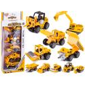 Metalowe Pojazdy Budowlane, Auta, Resoraki 5 Sztuk Zestaw